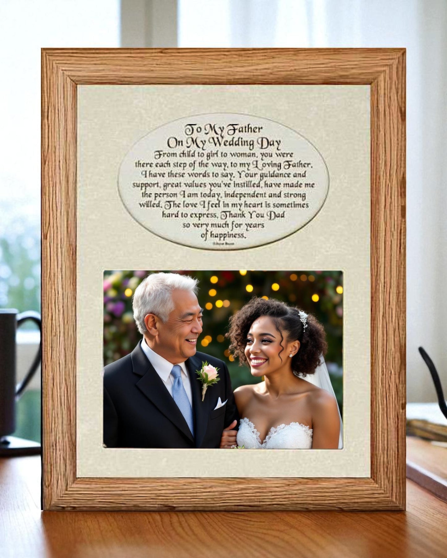 Parent Wedding Frame Oval | To My Parents On My Wedding Day Bride