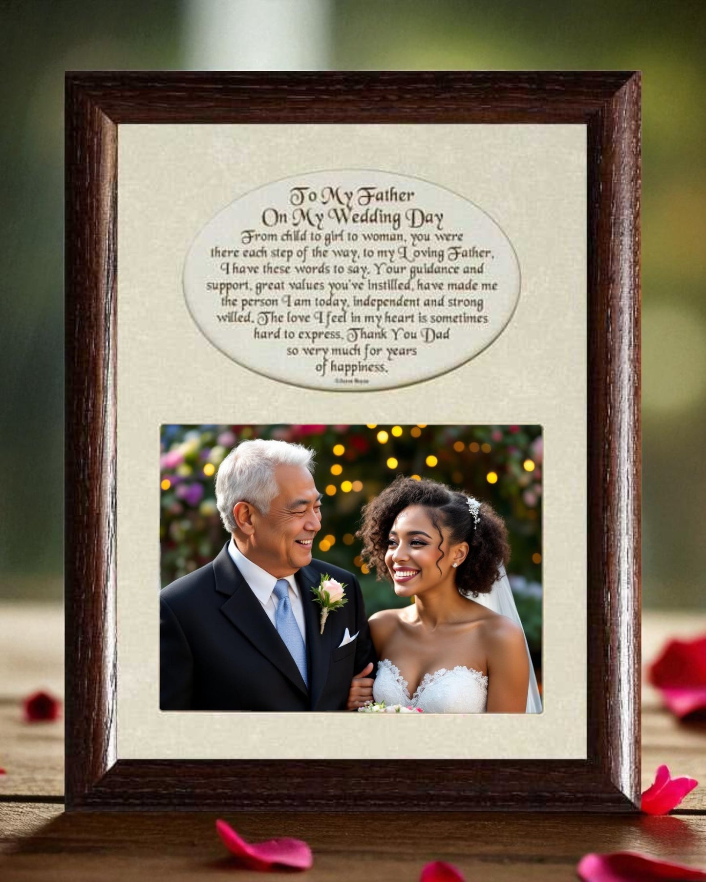 Parent Wedding Frame Oval | To My Parents On My Wedding Day Bride