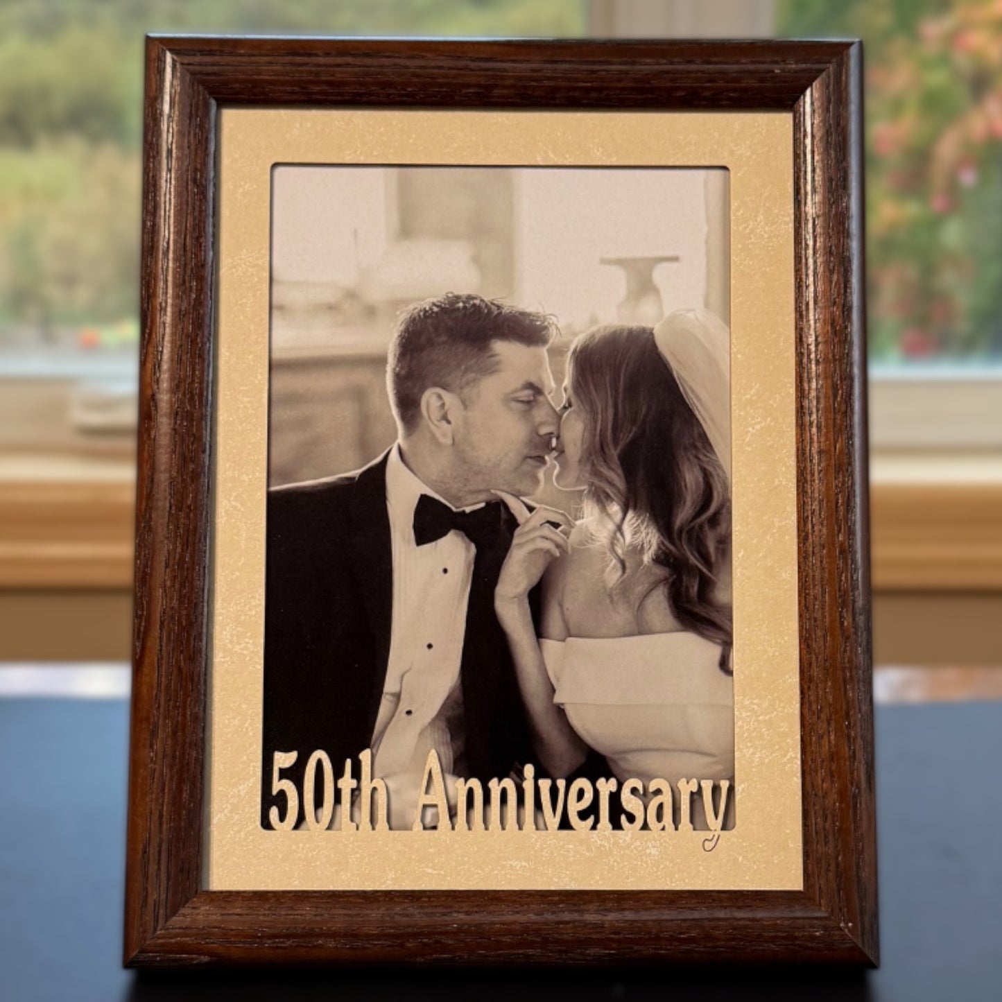 Anniversary Picture Frame | Personalized Milestone Gift for Couples Personalized couple’s photo frame celebrating 50 years of marriage