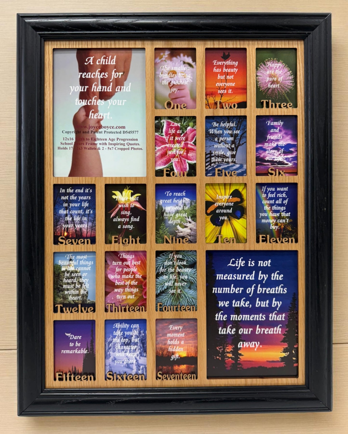 Age Progression Frame | Birth to Eighteen (Letters)