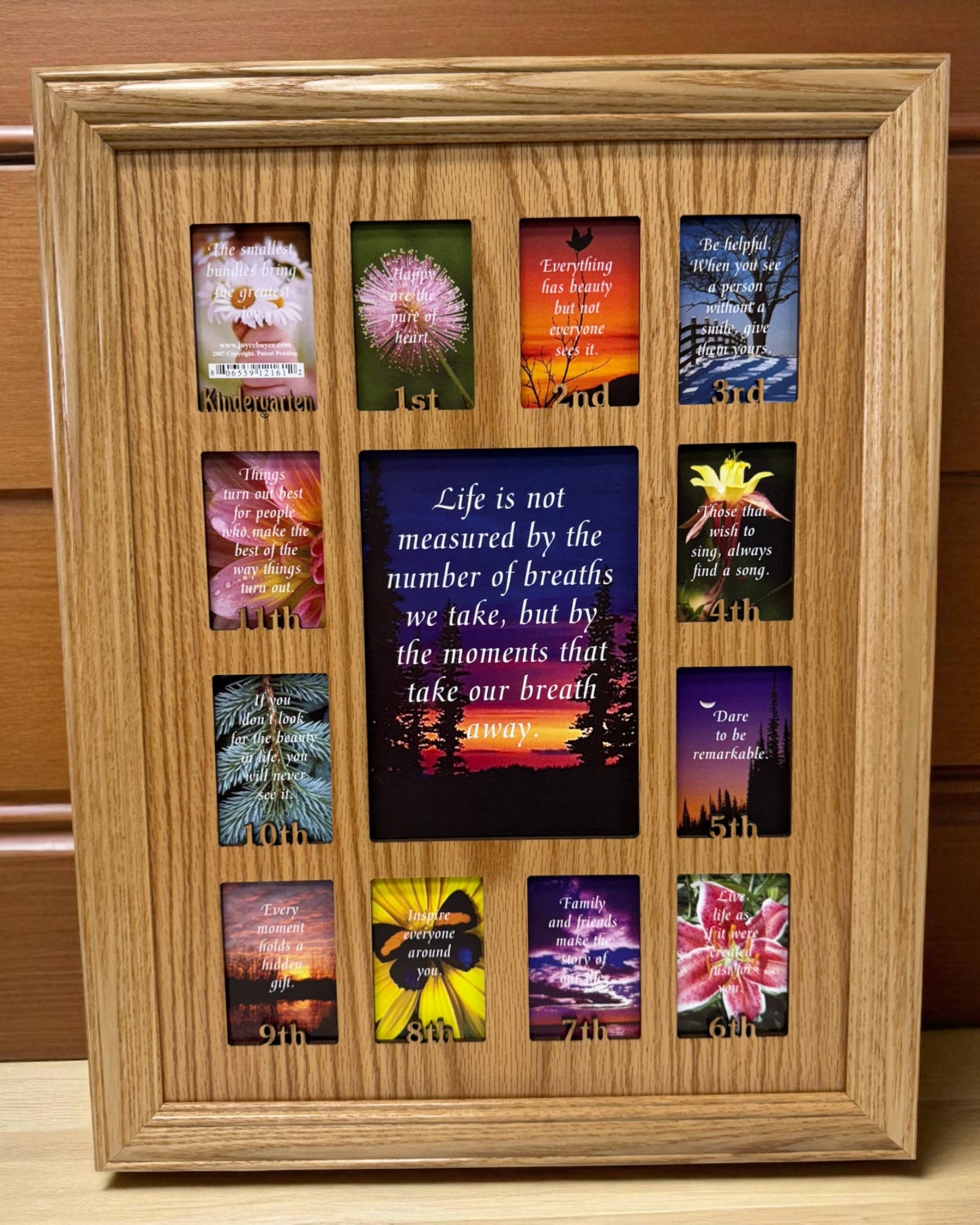 School Years Picture Frame | Centered Kindergarten to Senior (Numbers)