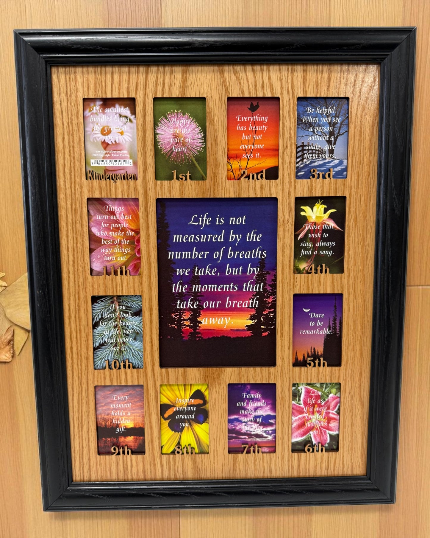 School Years Picture Frame | Centered Kindergarten to Senior (Numbers)