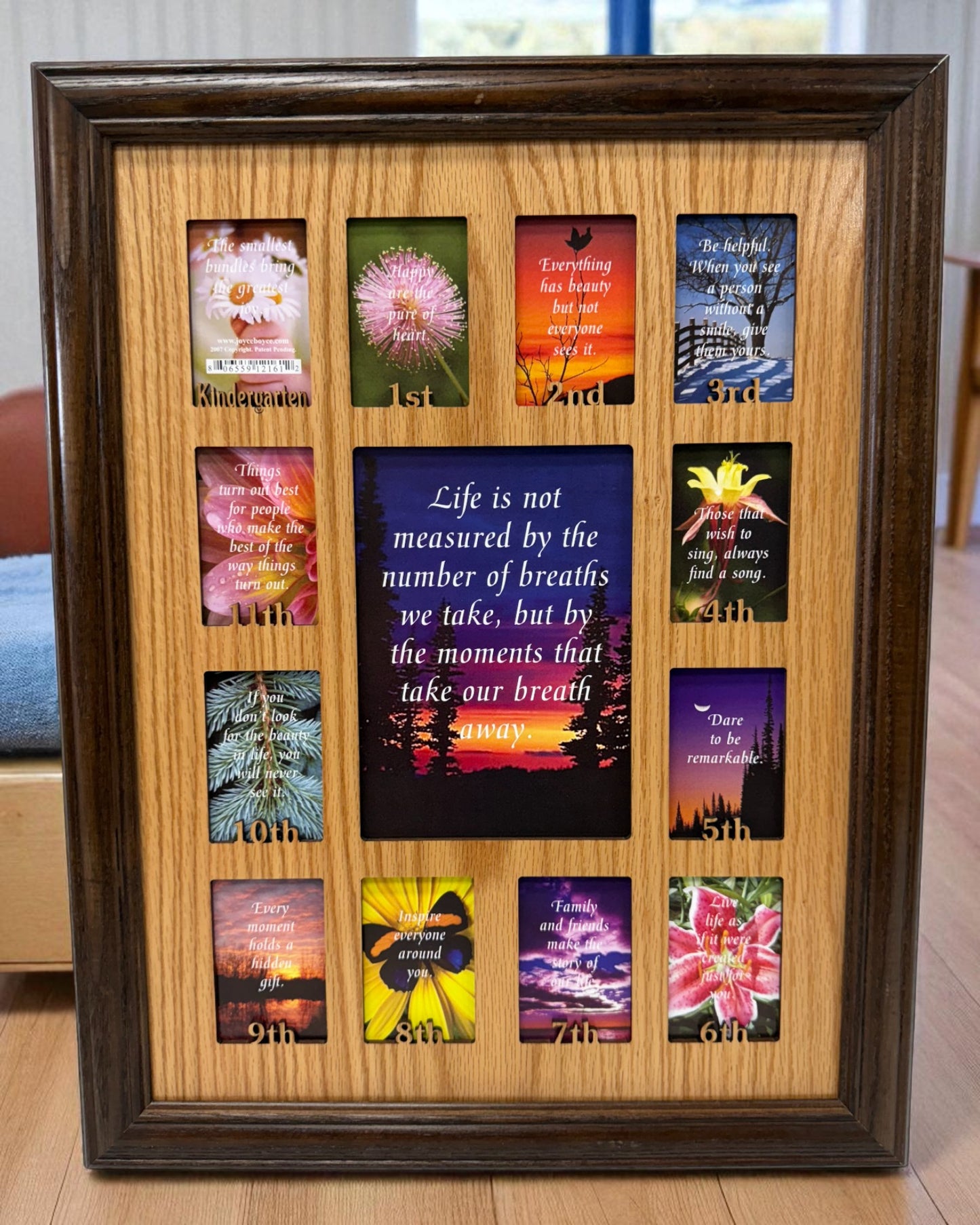 School Years Picture Frame | Centered Kindergarten to Senior (Numbers)