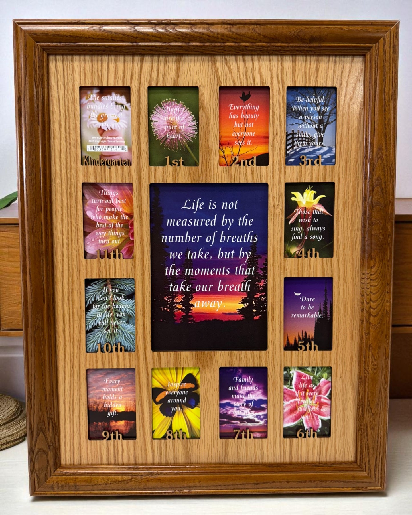 School Years Picture Frame | Centered Kindergarten to Senior (Numbers)