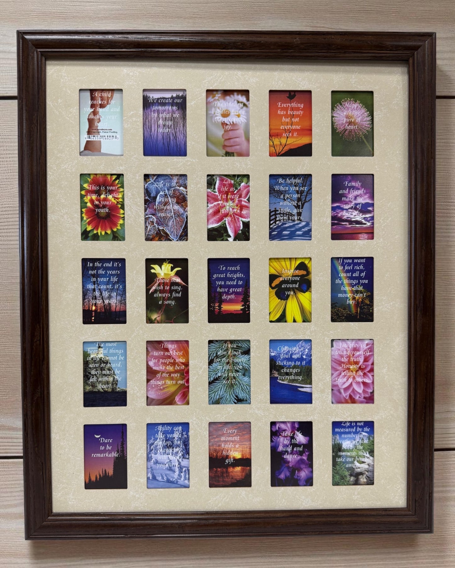 Collage Picture Frame | 25 Wallet Photo Display 16×20 Wall Frame