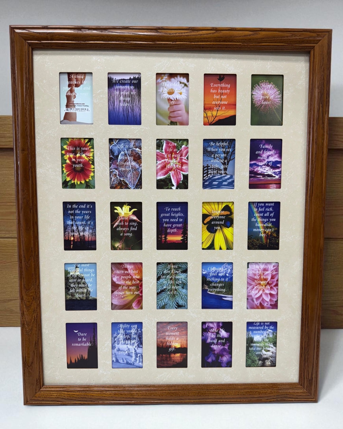 Collage Picture Frame | 25 Wallet Photo Display 16×20 Wall Frame