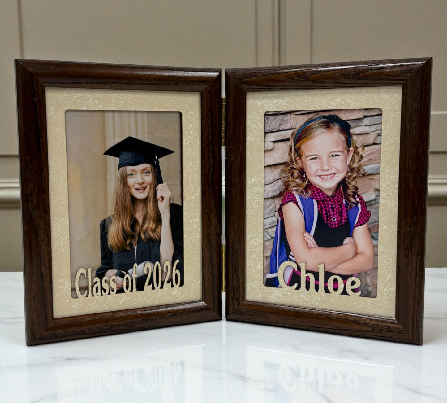 Class of 2026 Picture Frame | Graduation | Hinged with Name