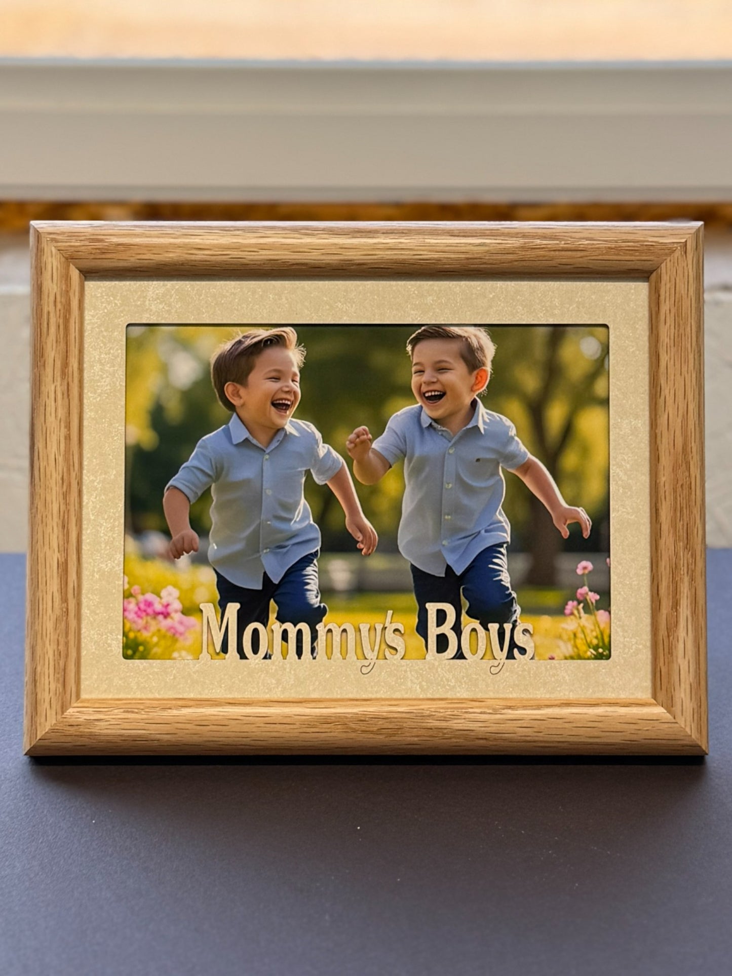 Mom Picture Frame with “Mommy’s Girl” laser-cut text