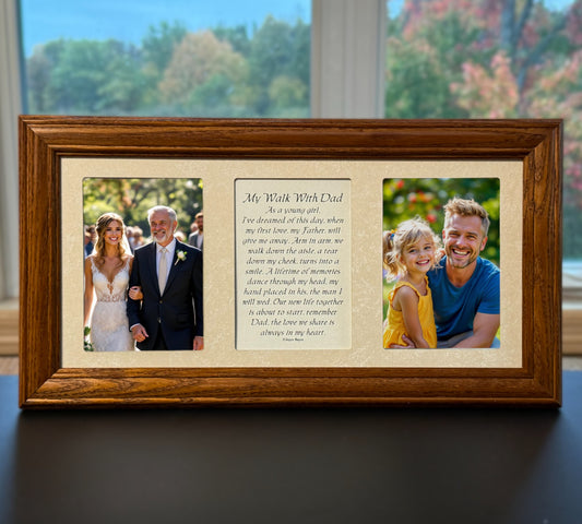 Father of the Bride Picture Frame with Poetry | My Walk With Dad