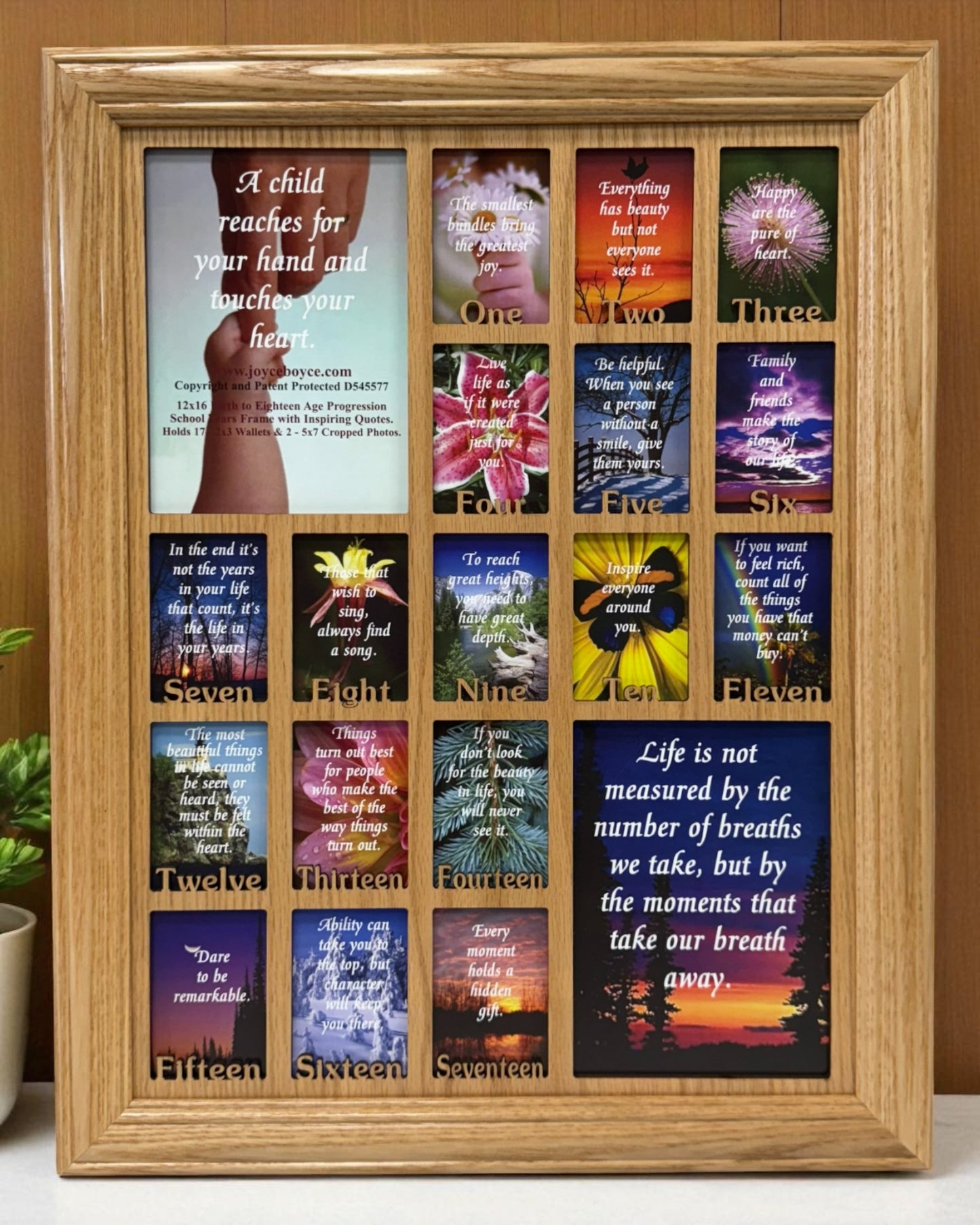 Age Progression Frame | Birth to Eighteen (Letters)