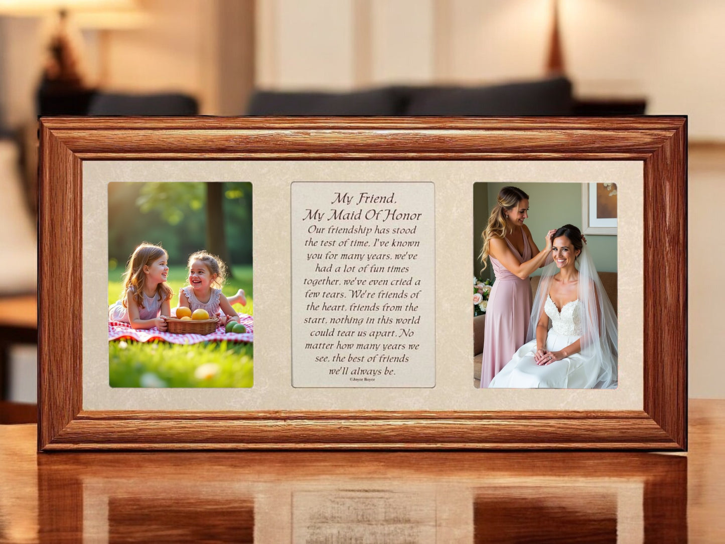 Wedding Picture Frame with Poetry | My Friend, My Maid of Honor