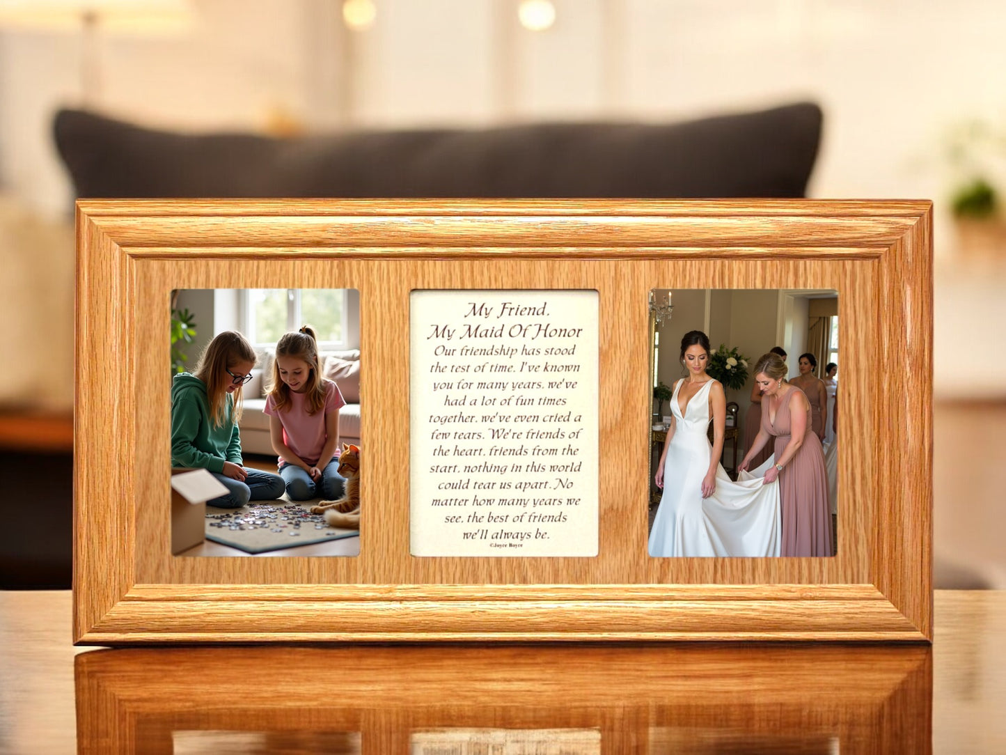 Wedding Picture Frame with Poetry | My Friend, My Maid of Honor