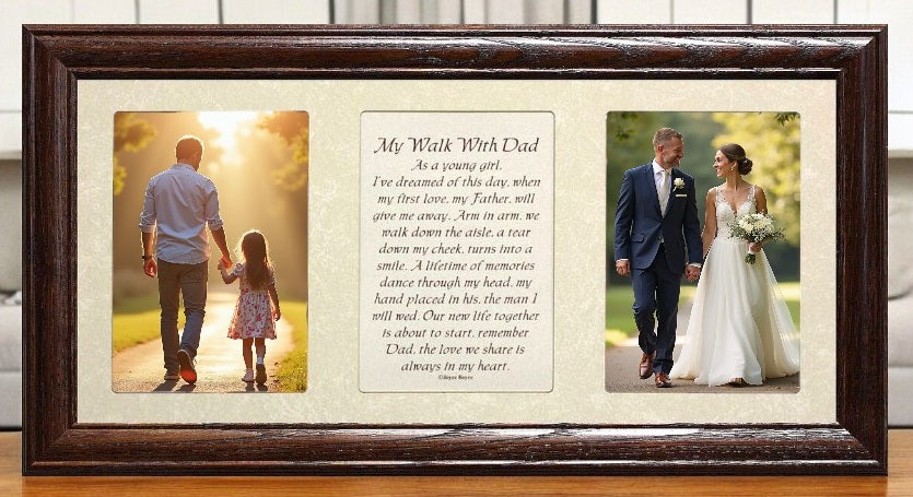 Father of the Bride Picture Frame with Poetry | My Walk With Dad