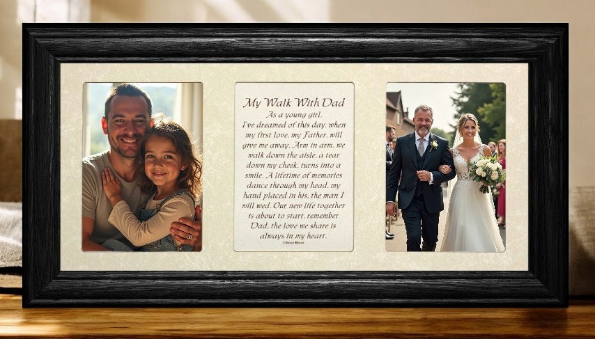 Father of the Bride Picture Frame with Poetry | My Walk With Dad
