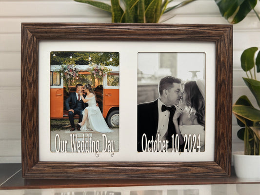 Personalized Wedding Picture Frame | Our Wedding Day with Date