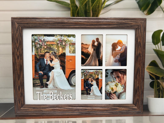 Personalized Wedding Picture Frame with couple’s last name and 4x6 photo