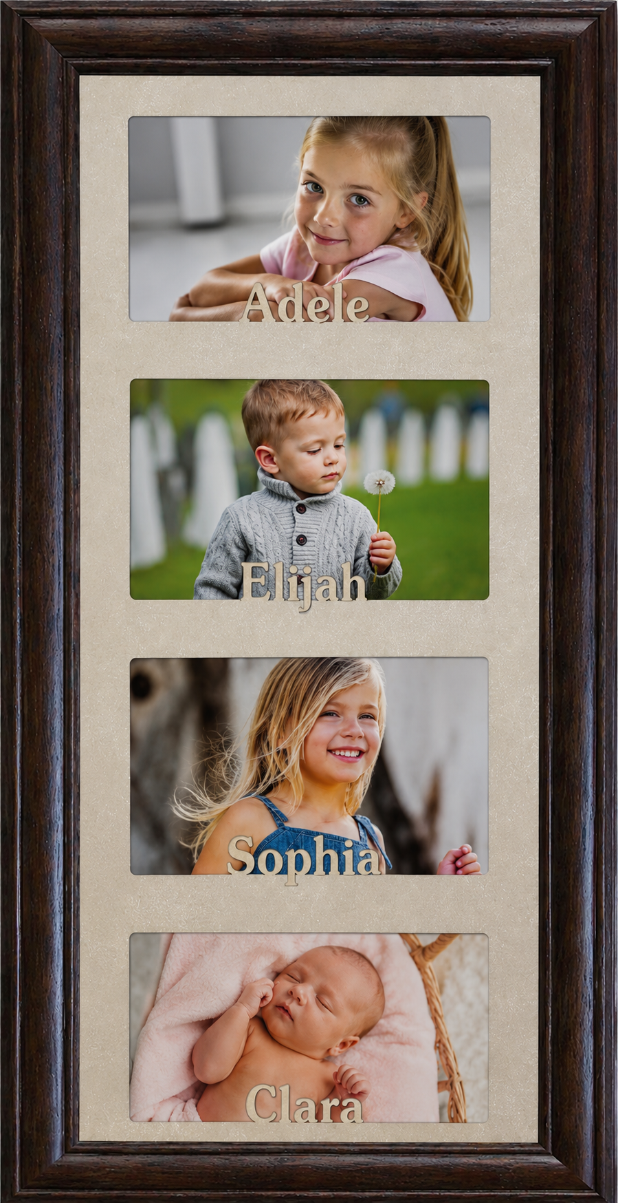 Personalized Collage Frame | Double, Triple & Quad Photo Display