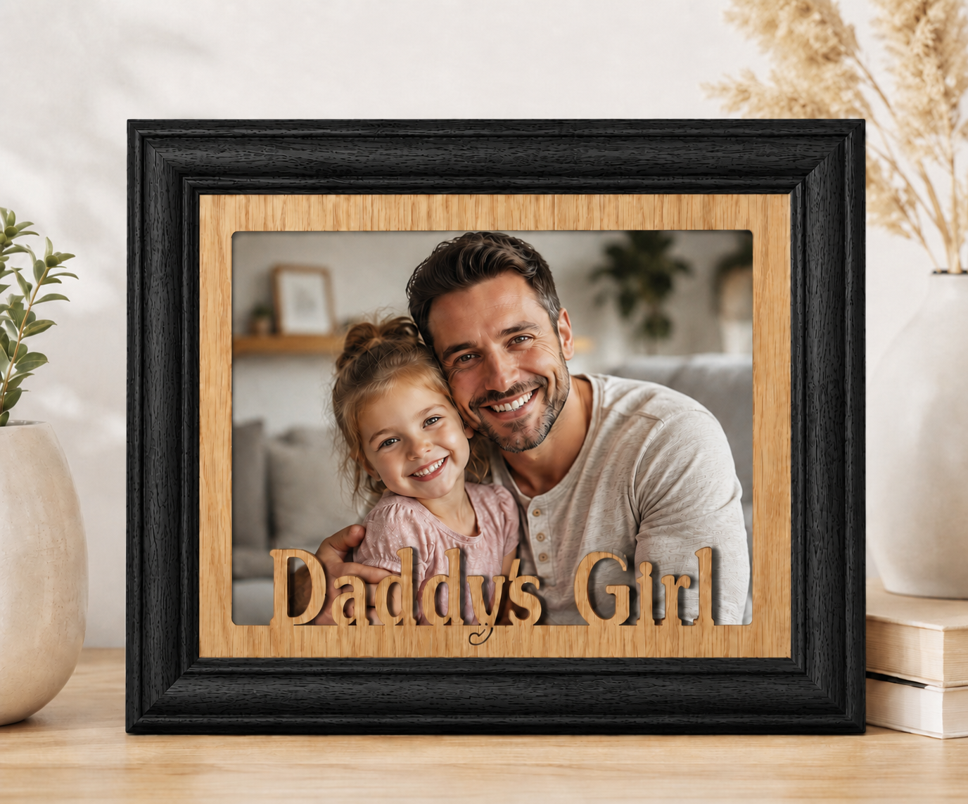 Dad Picture Frame | Daddy's Girl or Daddy's Boy | Personalized Father Gift | Multiple Photo Sizes