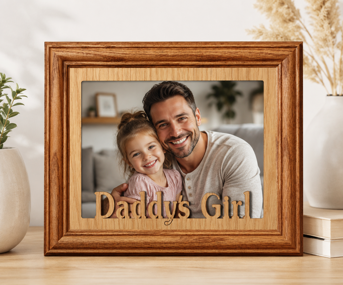 Dad Picture Frame | Daddy's Girl or Daddy's Boy | Personalized Father Gift | Multiple Photo Sizes