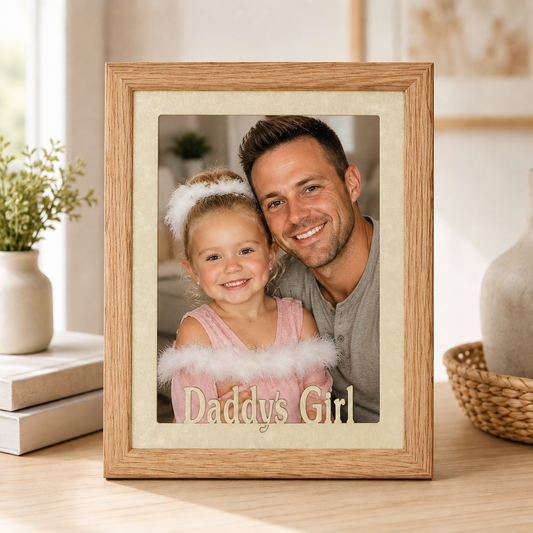 Dad Picture Frame | Daddy's Girl or Daddy's Boy | Personalized Father Gift | Multiple Photo Sizes