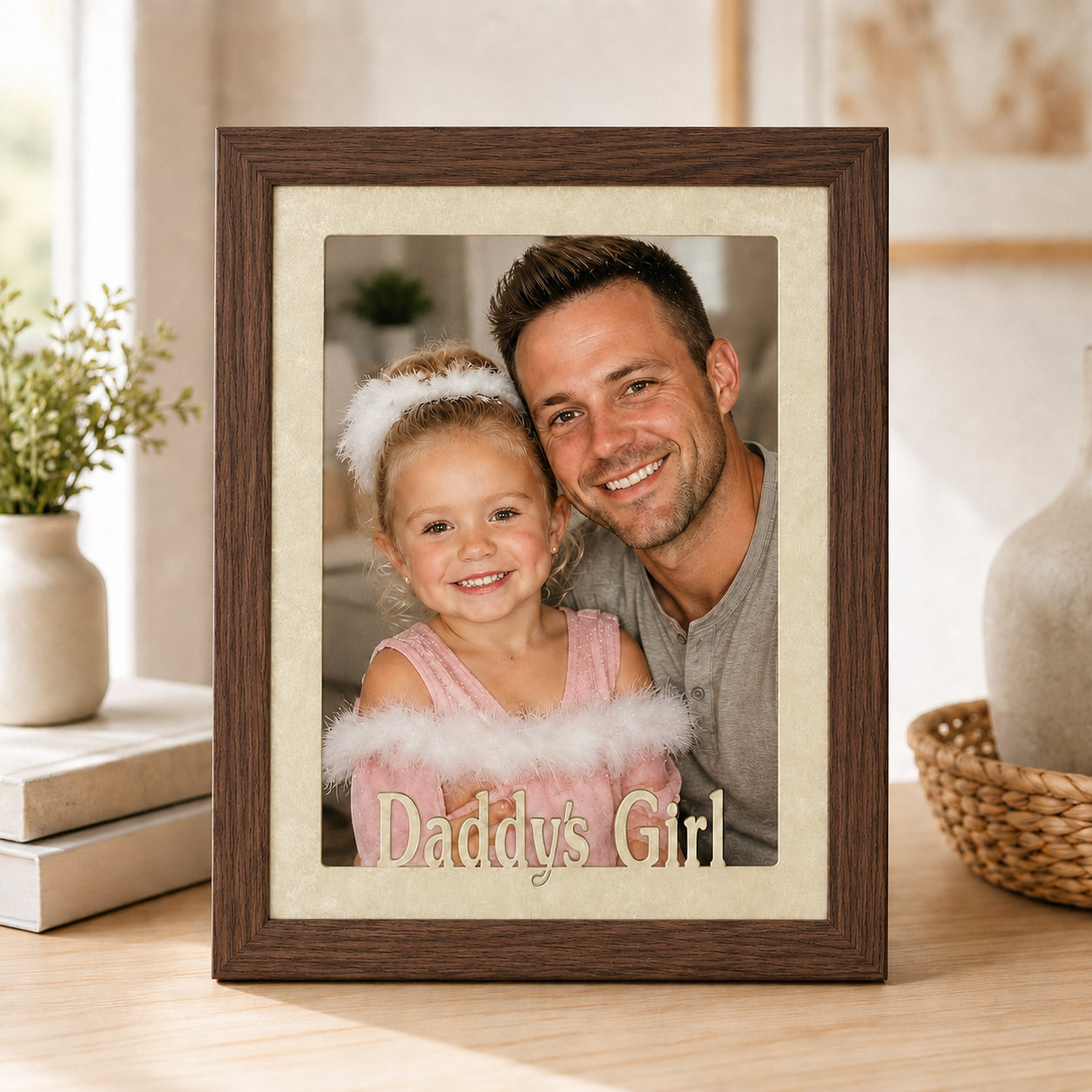 Dad Picture Frame | Daddy's Girl or Daddy's Boy | Personalized Father Gift | Multiple Photo Sizes