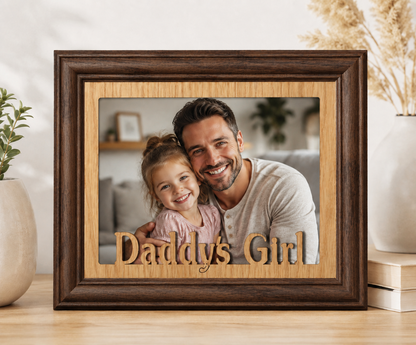 Dad Picture Frame | Daddy's Girl or Daddy's Boy | Personalized Father Gift | Multiple Photo Sizes