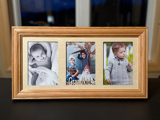 Grandkids Picture Frame | Collage for Grandparents | Grandchildren Photo Display