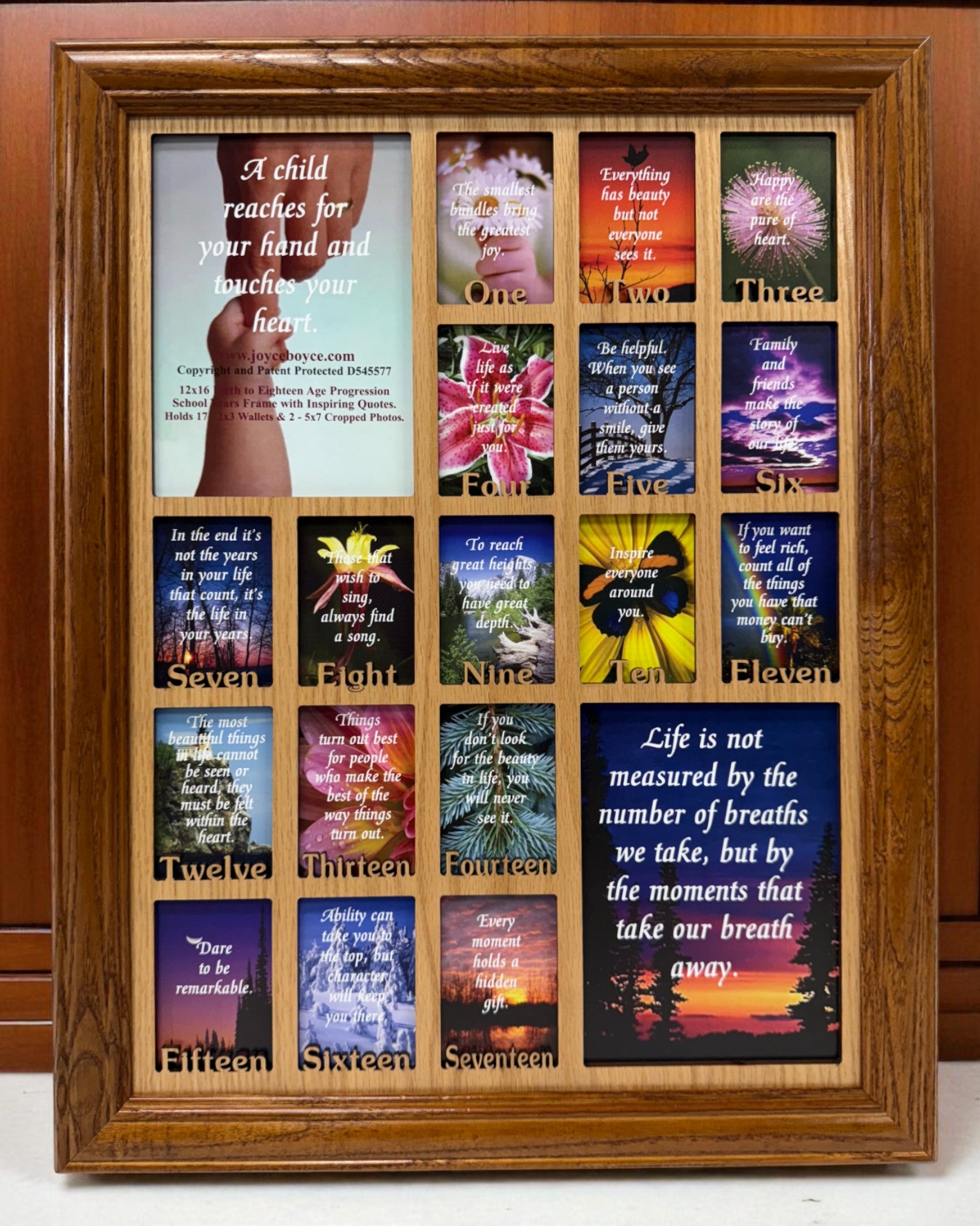 Age Progression Frame | Birth to Eighteen (Letters)