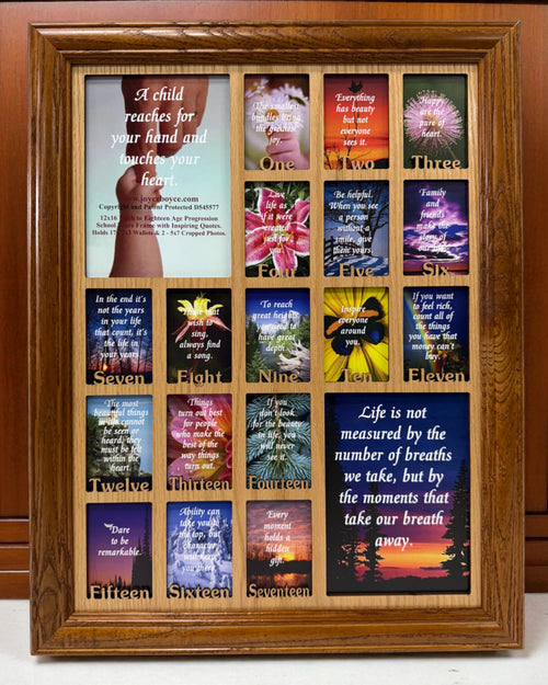 Age Progression Frame | Birth to Eighteen (Letters)