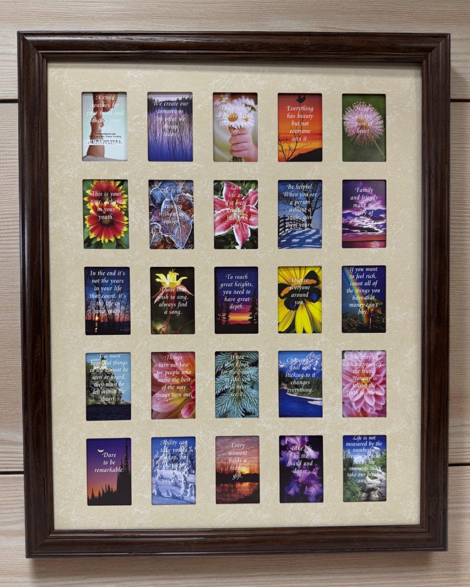 Collage Picture Frame | 25 Wallet Photo Display 16×20 Wall Frame