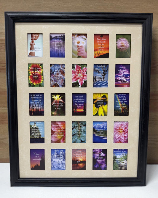 Collage Picture Frame | 25 Wallet Photo Display 16×20 Wall Frame