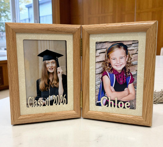 Class of 2026 Picture Frame | Graduation | Hinged with Name