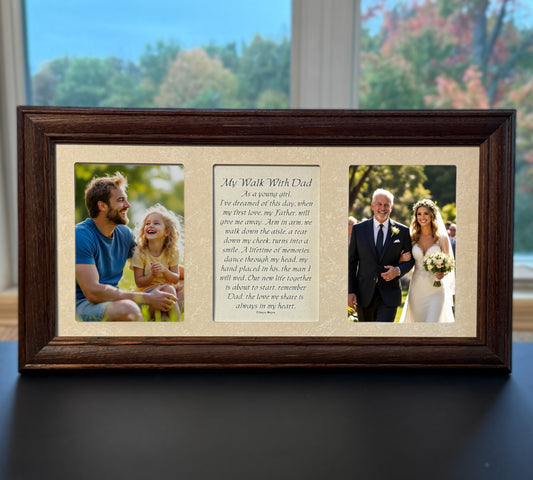 Father of the Bride Picture Frame with Poetry | My Walk With Dad