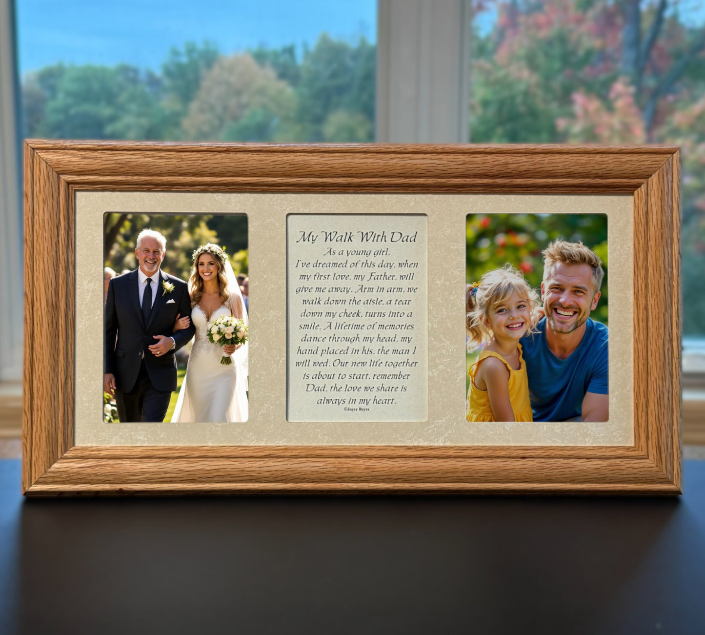 Father of the Bride Picture Frame with Poetry | My Walk With Dad