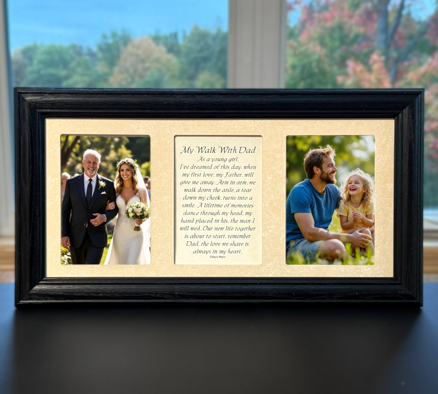 Father of the Bride Picture Frame with Poetry | My Walk With Dad
