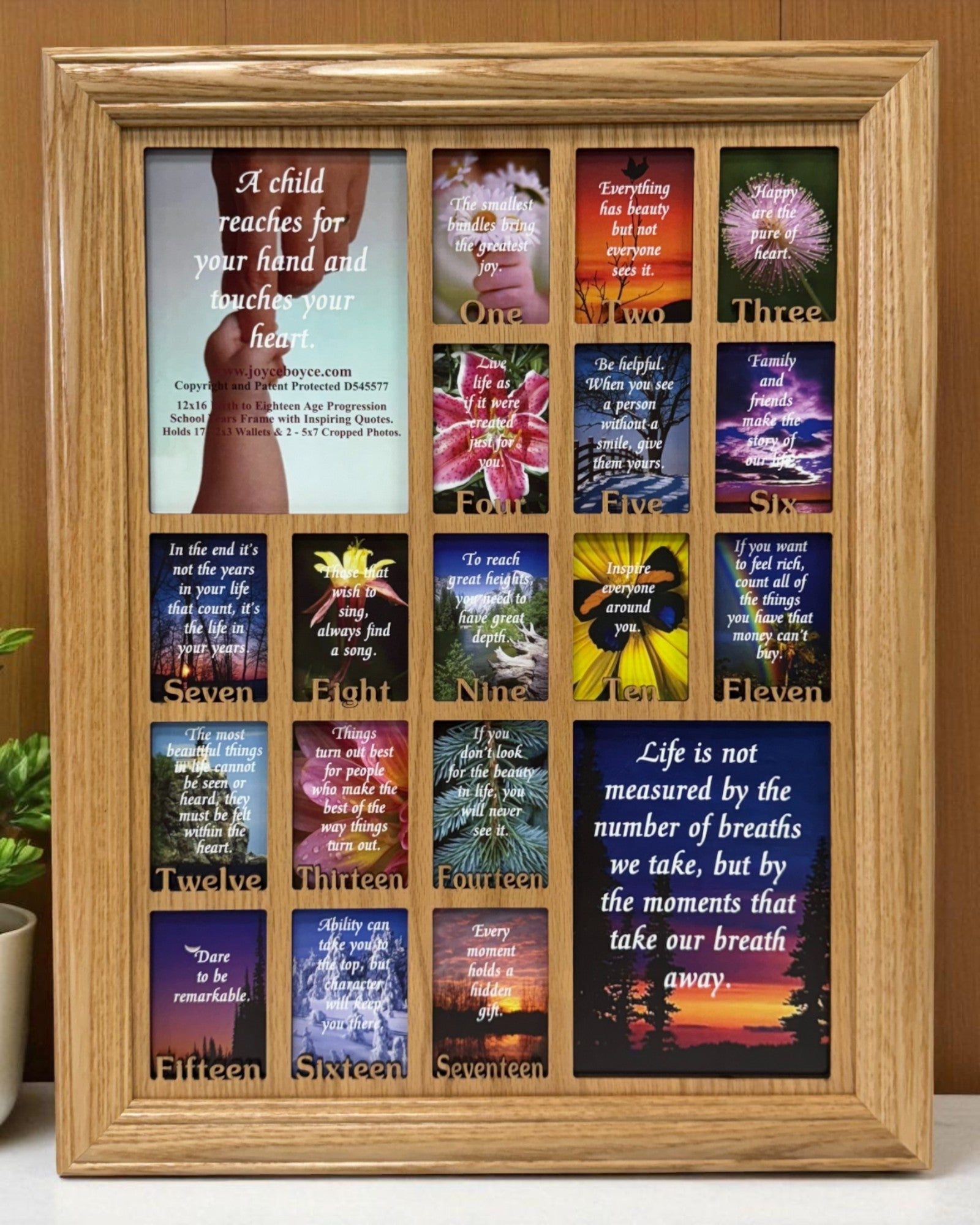 Age Progression Frame | Birth to Eighteen (Letters)
