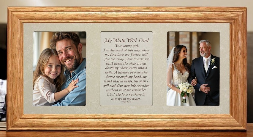 Father of the Bride Picture Frame with Poetry | My Walk With Dad